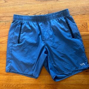 RVCA Men’s Yogger Shorts. Color Blue.